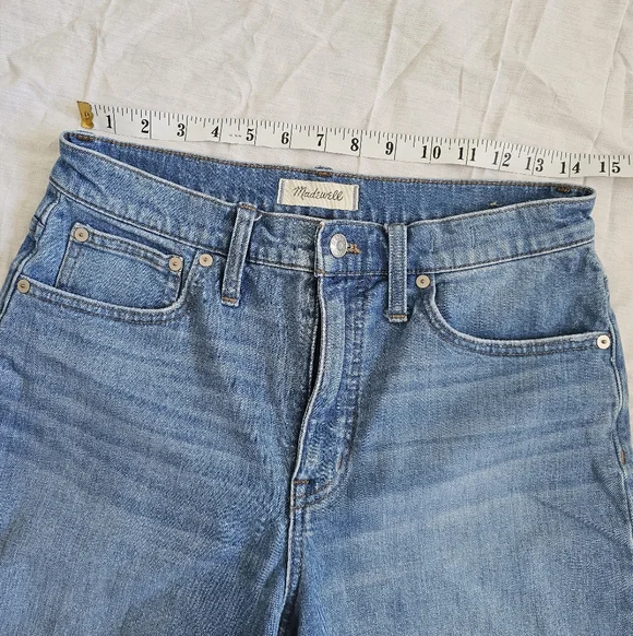 Madewell 28 wide leg crop jeans delancey wash light - Picture 3 of 7
